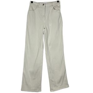 Aritzia Wilfred Free Cream Wide Leg Jeans No Back Pockets Women’s Size 0